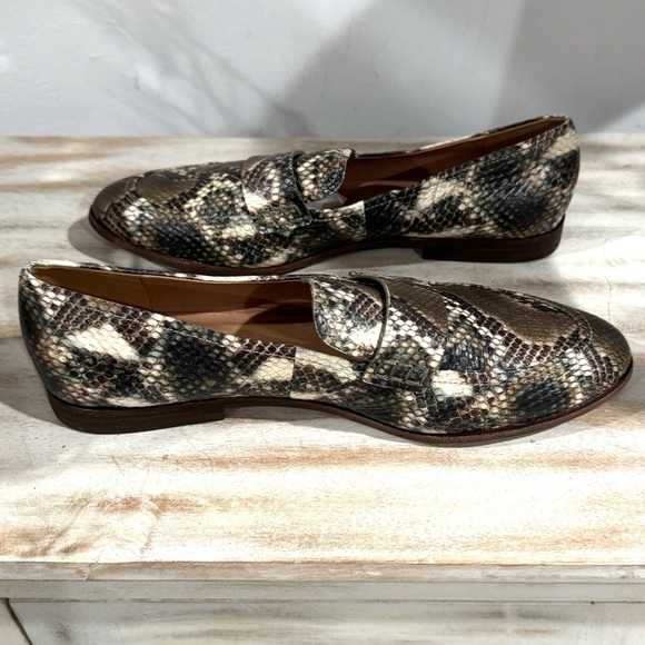 MADEWELL Genuine Leather Loafers Stamped Snake Preppy Lady Shoe Sz 10 MSRP $148 - Picture 7 of 13